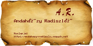 Andaházy Radiszló névjegykártya